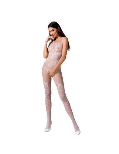 PASSION WOMAN BS076 BODYSTOCKING - WHITE ONE SIZE