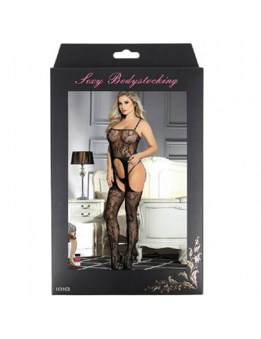 QUEEN LINGERIE CROTHLESS FISHNET BODYSTOCKING S-L