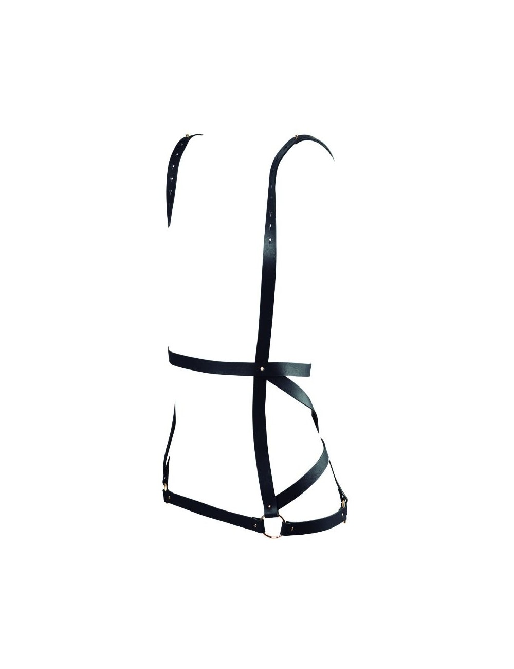 BIJOUX INDISCRETS MAZE ARROW DRESS HARNESS - BLACK