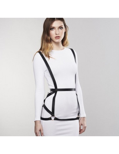 BIJOUX INDISCRETS MAZE ARROW DRESS HARNESS - BLACK