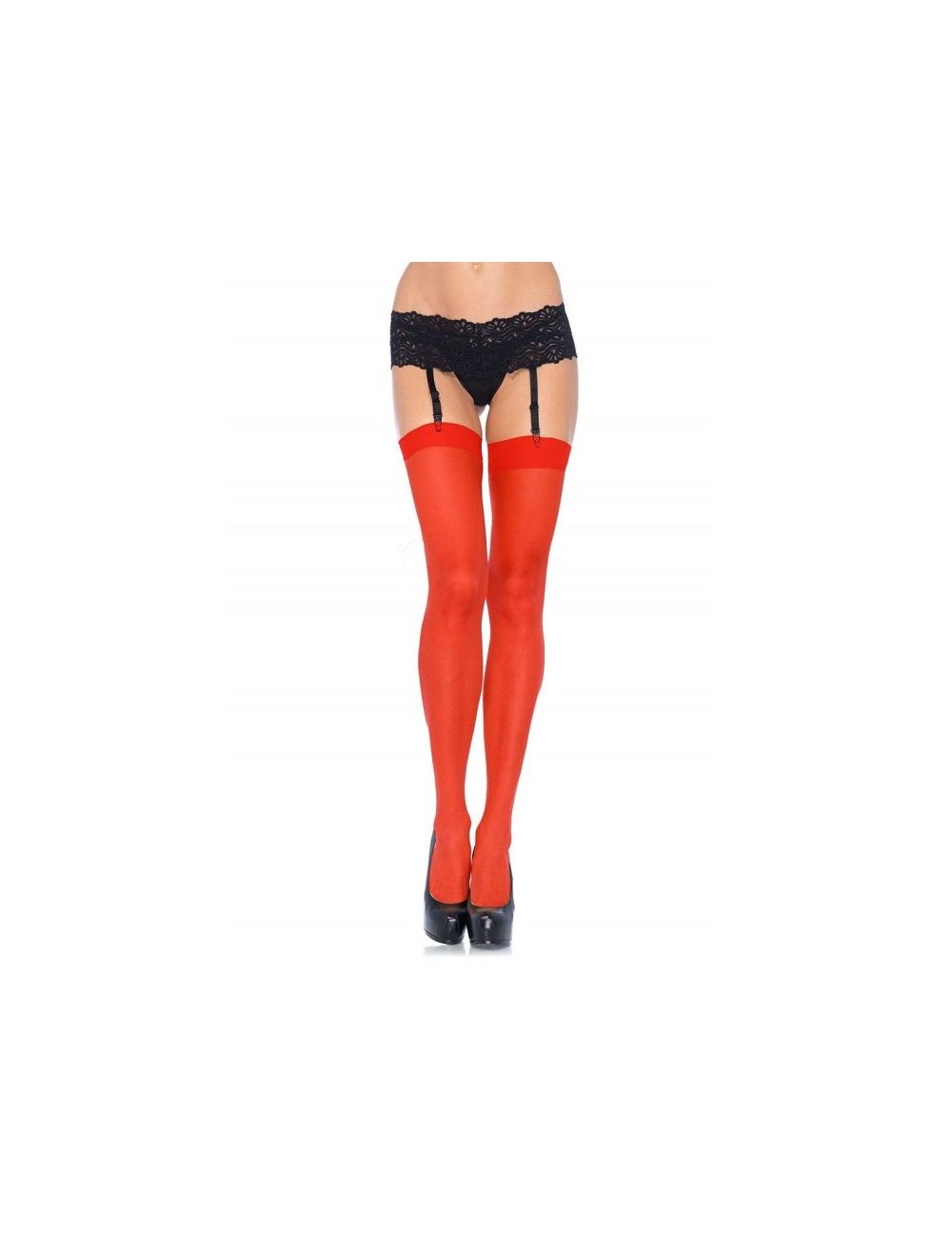 LEG AVENUE SHEER STOCKINGS RED LEG AVENUE SHEER STOCKINGS RED