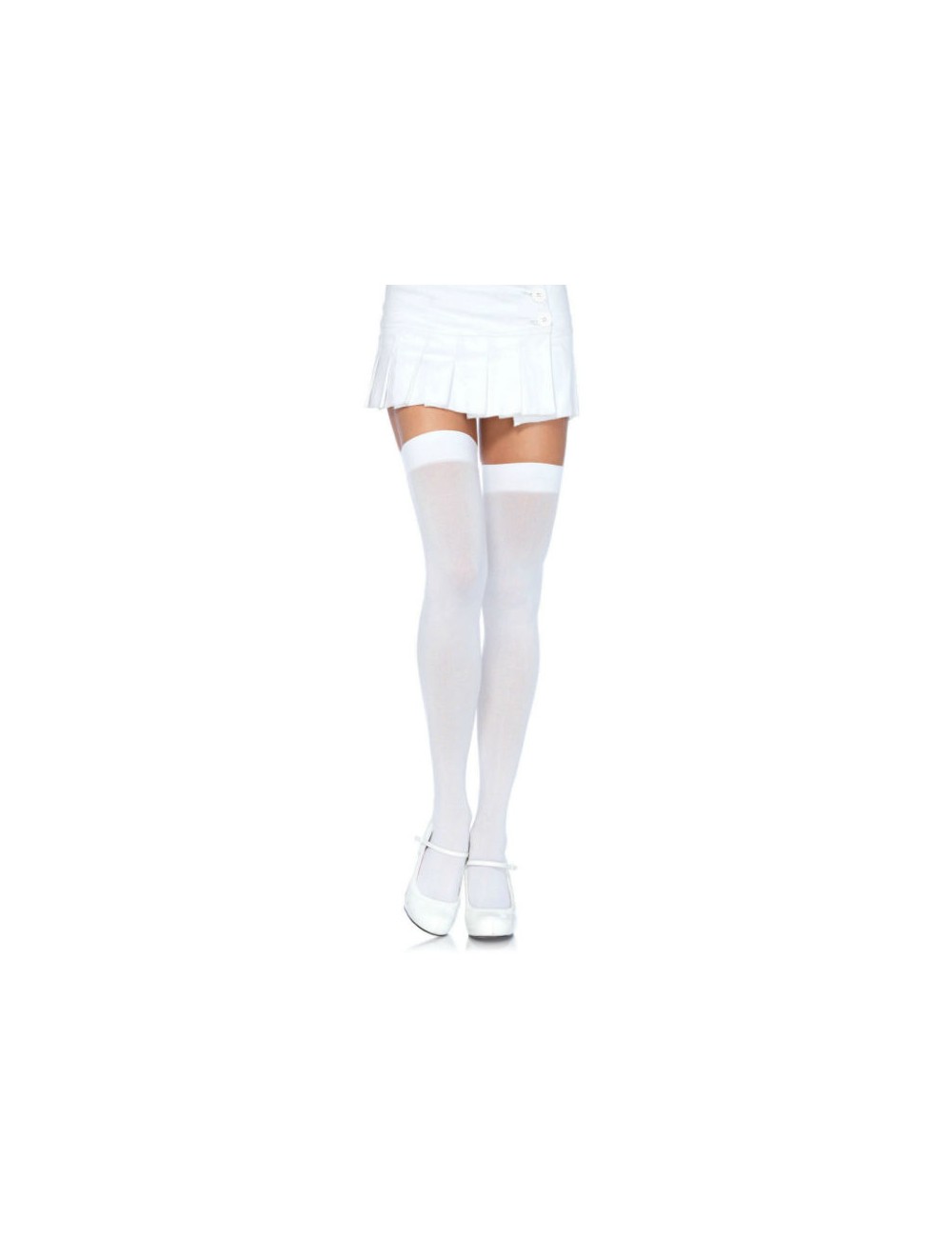LEG AVENUE NYLON THIGH HIGHS WHITE LEG AVENUE NYLON THIGH HIGHS WHITE