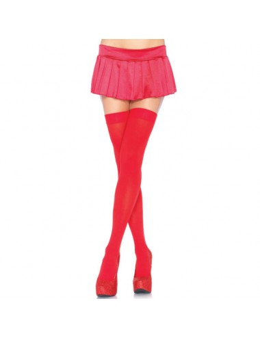 LEG AVENUE NYLON THIGH HIGHS RED