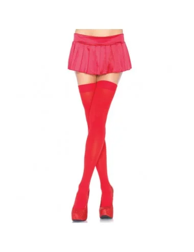 LEG AVENUE NYLON THIGH HIGHS RED