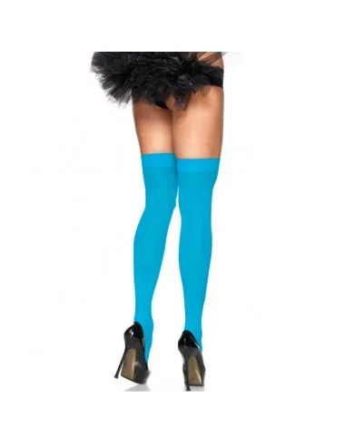 LEG AVENUE NYLON THIGH HIGHS BLUE