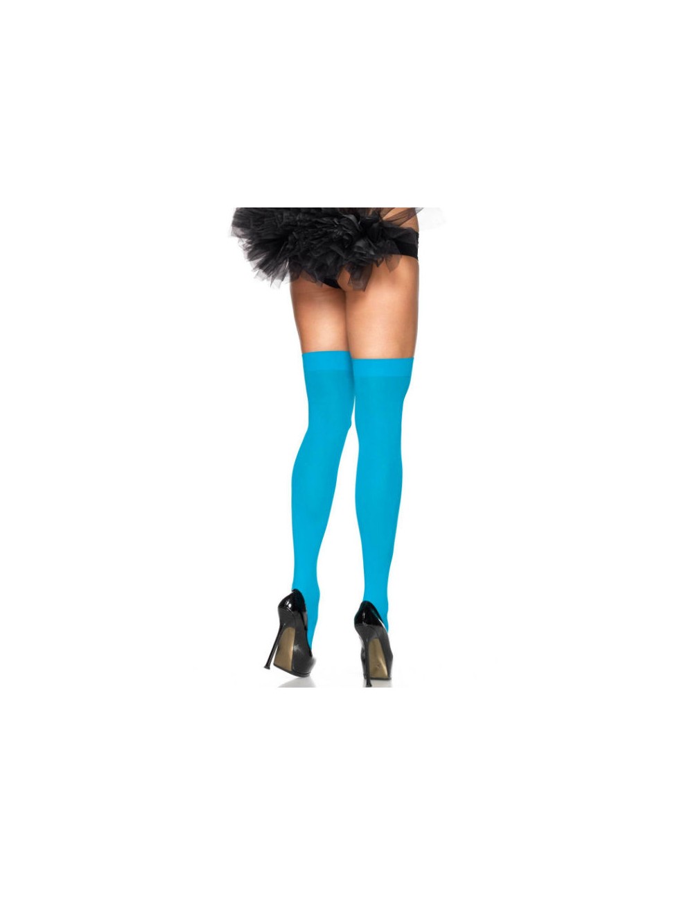 LEG AVENUE NYLON THIGH HIGHS BLUE LEG AVENUE NYLON THIGH HIGHS BLUE