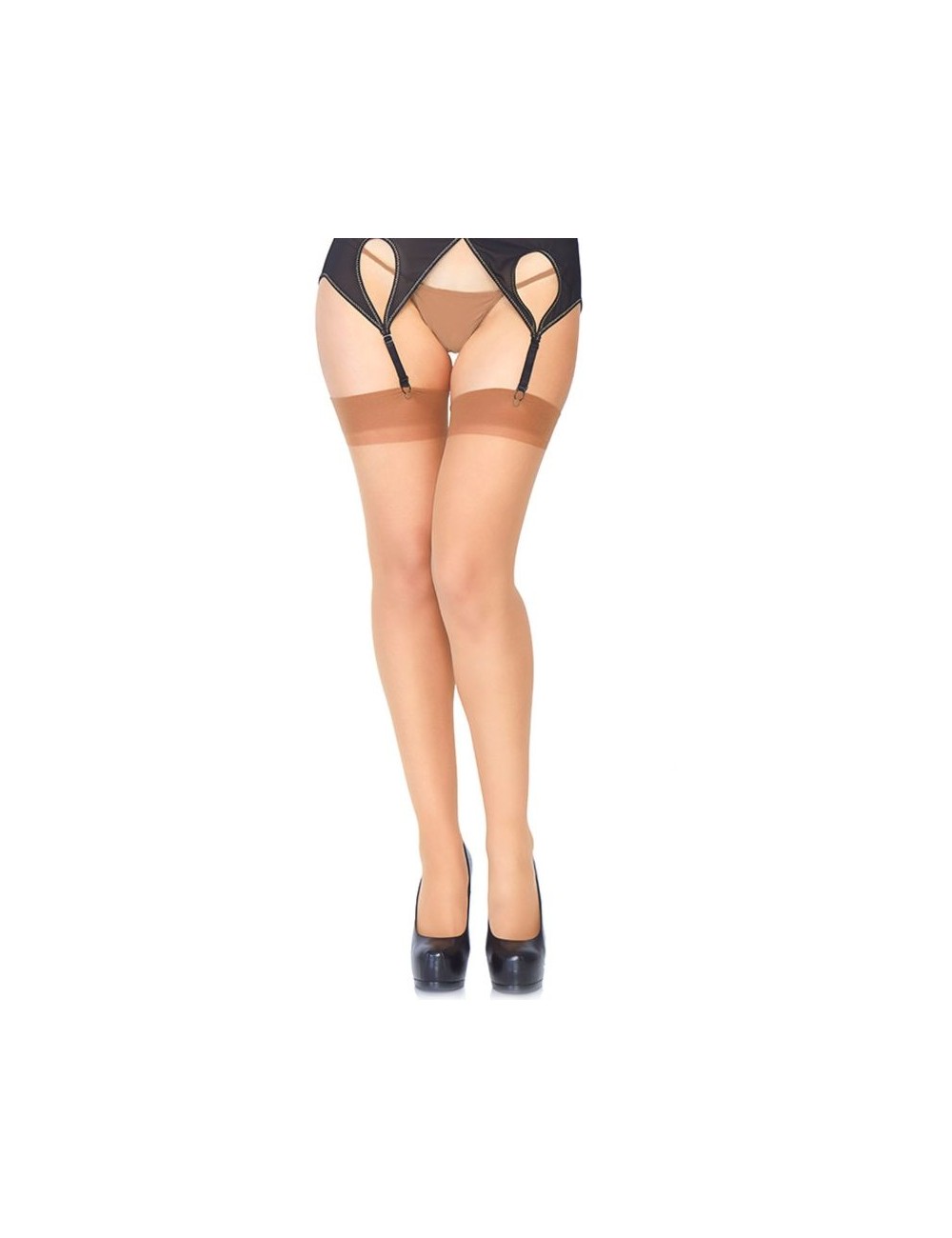LEG AVENUE SHEER STOCKINGS BROWN ONE SIZE LEG AVENUE SHEER STOCKINGS BROWN ONE SIZE