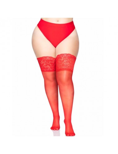 LEG AVENUE STAY UPS SHEER THIGH UP PLUS SIZE