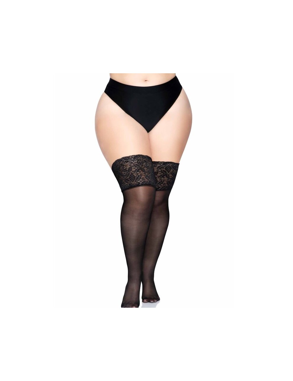 LEG AVENUE STAY UPS SHEER THIGH HIGH PLUS SIZE LEG AVENUE STAY UPS SHEER THIGH HIGH PLUS SIZE