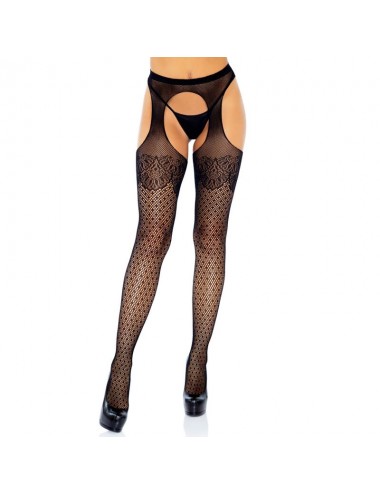 LEG AVENUE POLKA DOT SUSPENDER HOSE ONE SIZE