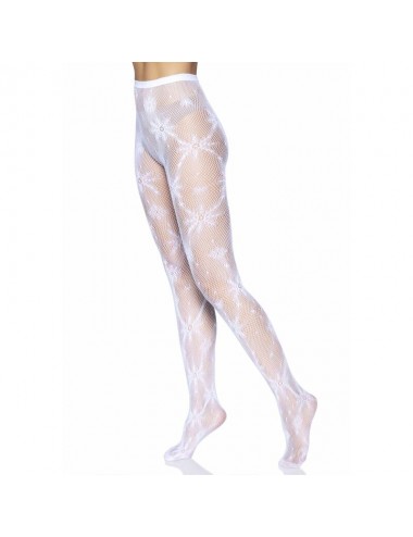 LEG AVENUE SNOWFLAKE FISHNET TIGHTS ONE SIZE