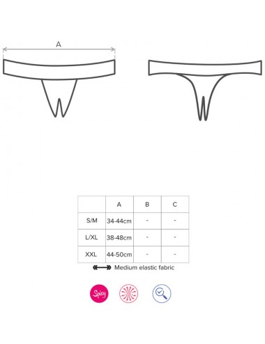 OBSESSIVE - MIAMOR CROTCHLESS THONG S/M