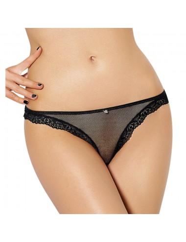 QUEEN LINGERIE FISHNET AND LACE PANTIES S/M
