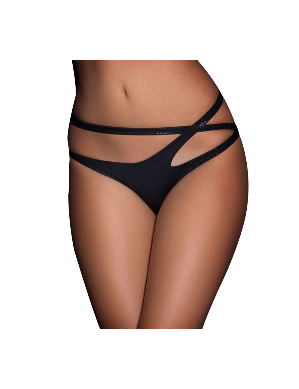 QUEEN LINGERIE CROSSED DOUBLE STRAP PANTIES S/M QUEEN LINGERIE CROSSED DOUBLE STRAP PANTIES S/M