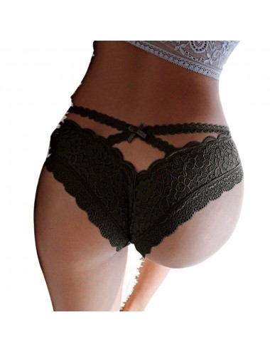 QUEEN LINGERIE FLORAL LACE PANTIES  S/M