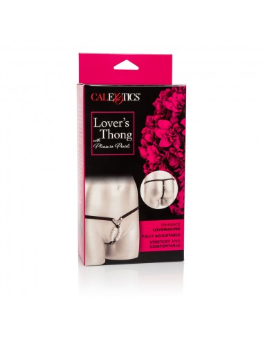 CALEX LOVERS THONG W. PLEASURE PEARLS