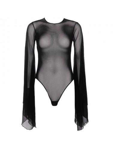 LEG AVENUE MESH BELL SLEEVE TEDDY L/XL