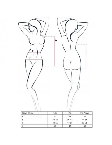 PASSION WOMAN TRIXY TEDDY BLACK L/XL