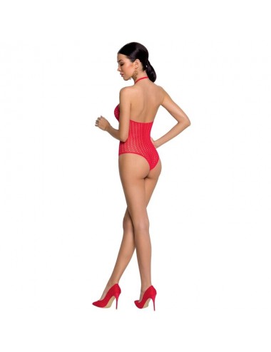 PASSION WOMAN BS088 BODYSTOCKING - RED ONE SIZE