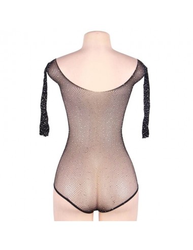 SUBBLIME LONG SLEEVE FISHNET TEDDY L/XL
