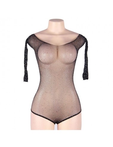 SUBBLIME LONG SLEEVE FISHNET TEDDY L/XL