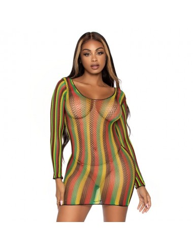 LEG AVENUE RASTA MINI DRESS ONE SIZE