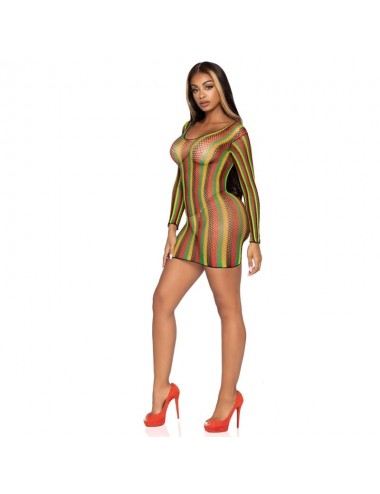 LEG AVENUE RASTA MINI DRESS ONE SIZE