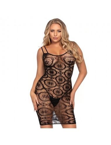 LEG AVENUE DAISY CROCHET MINI DRESS ONE SIZE