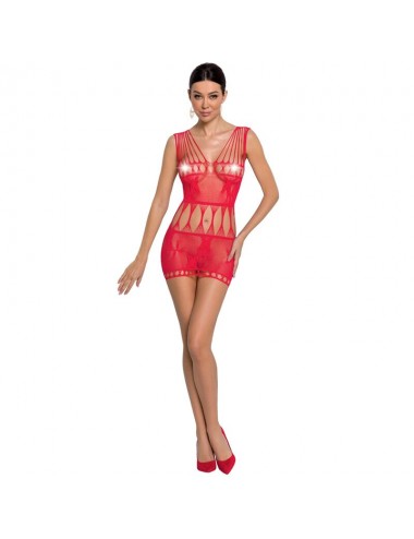 PASSION WOMAN BS090 BODYSTOCKING - RED ONE SIZE