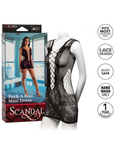 CALEX PEEK-A-BOO MINI DRESS ONE SIZE