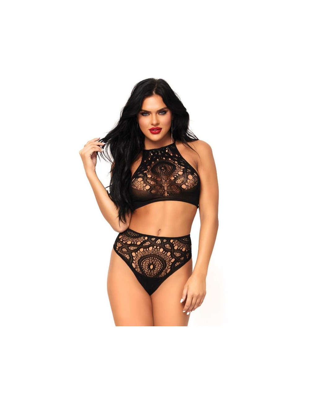 LEG AVENUE 2 PIECES SET TOP AND PANTIES M/L