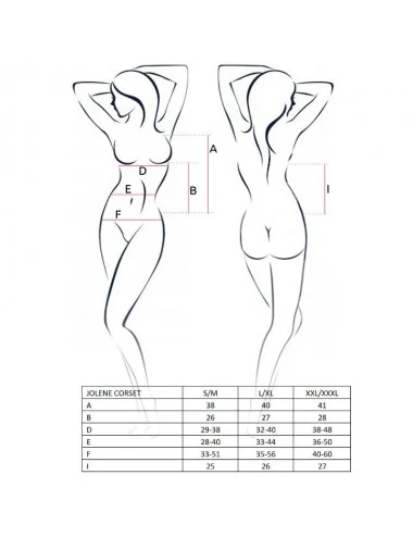 PASSION WOMAN JOLENE CORSET BLACK L/XL