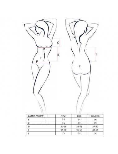 PASSION WOMAN KATRISS CORSET BLACK L/XL