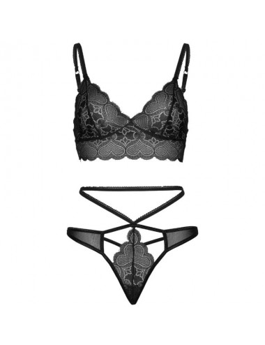 LEG AVENUE 2 PIECES SET STRAPPY CUT G STRING S/M