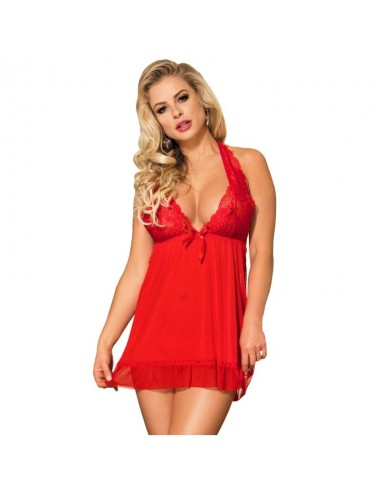 SUBBLIME RED BABYDOLL FLORAL MOTIVS IN BREASTS L/XL
