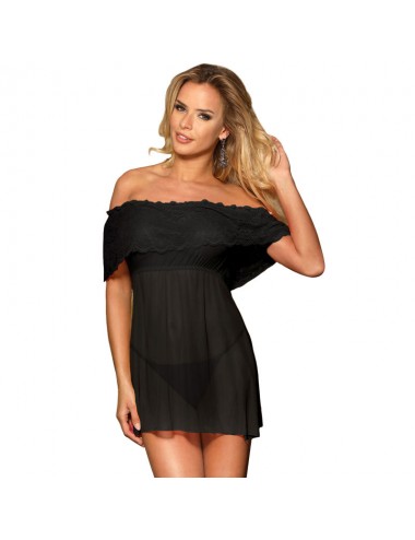 SUBBLIME SHORT DRESS + THONG BLACK S/M