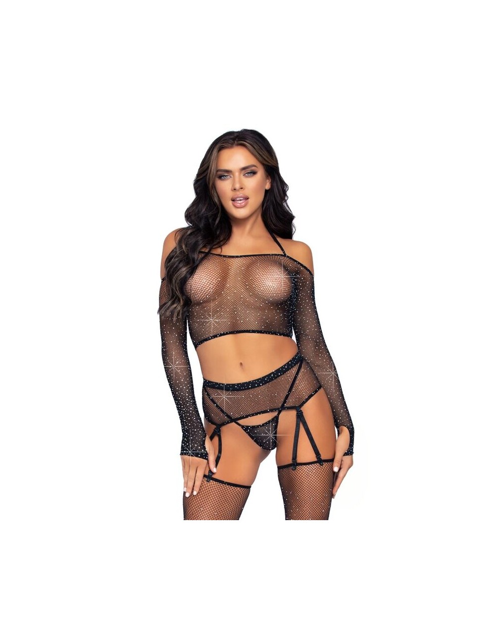 LEG AVENUE FOUR PIECES SET ONE SIZE LEG AVENUE FOUR PIECES SET ONE SIZE