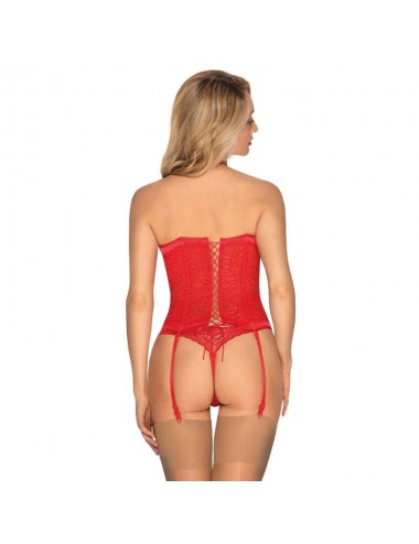 OBSESSIVE - FLAMERIA CORSET AND THONG LIMITED COLOUR EDITION S/M