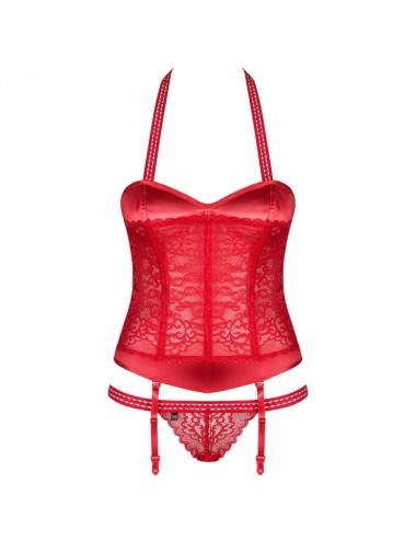 OBSESSIVE - FLAMERIA CORSET AND THONG LIMITED COLOUR EDITION S/M