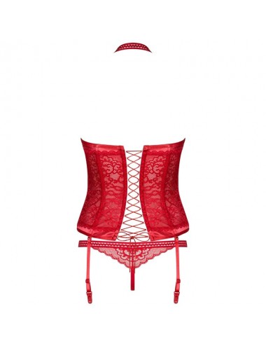 OBSESSIVE - FLAMERIA CORSET AND THONG LIMITED COLOUR EDITION S/M