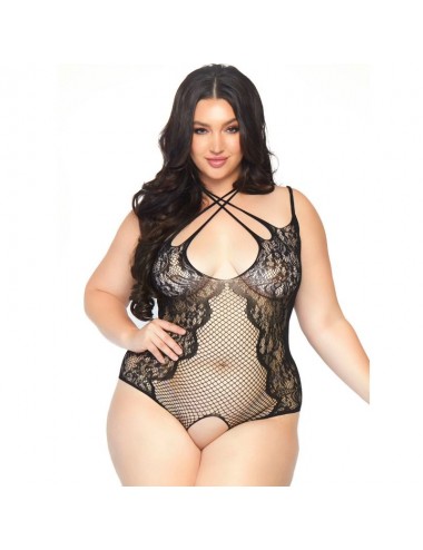 LEG AVENUE CROTHLESS TEDDY 1X-2X