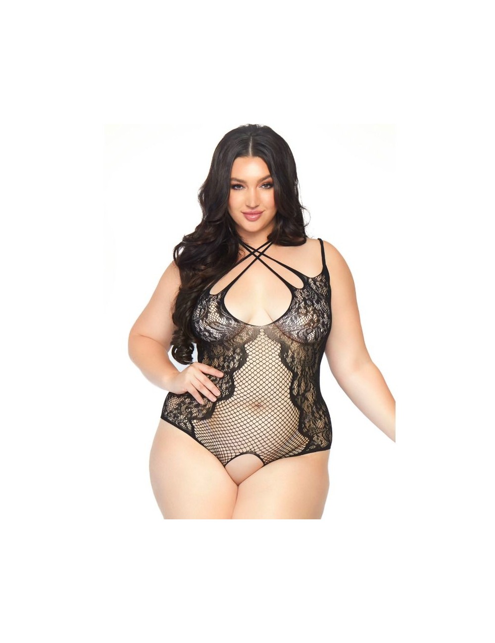 LEG AVENUE CROTHLESS TEDDY 1X-2X LEG AVENUE CROTHLESS TEDDY 1X-2X