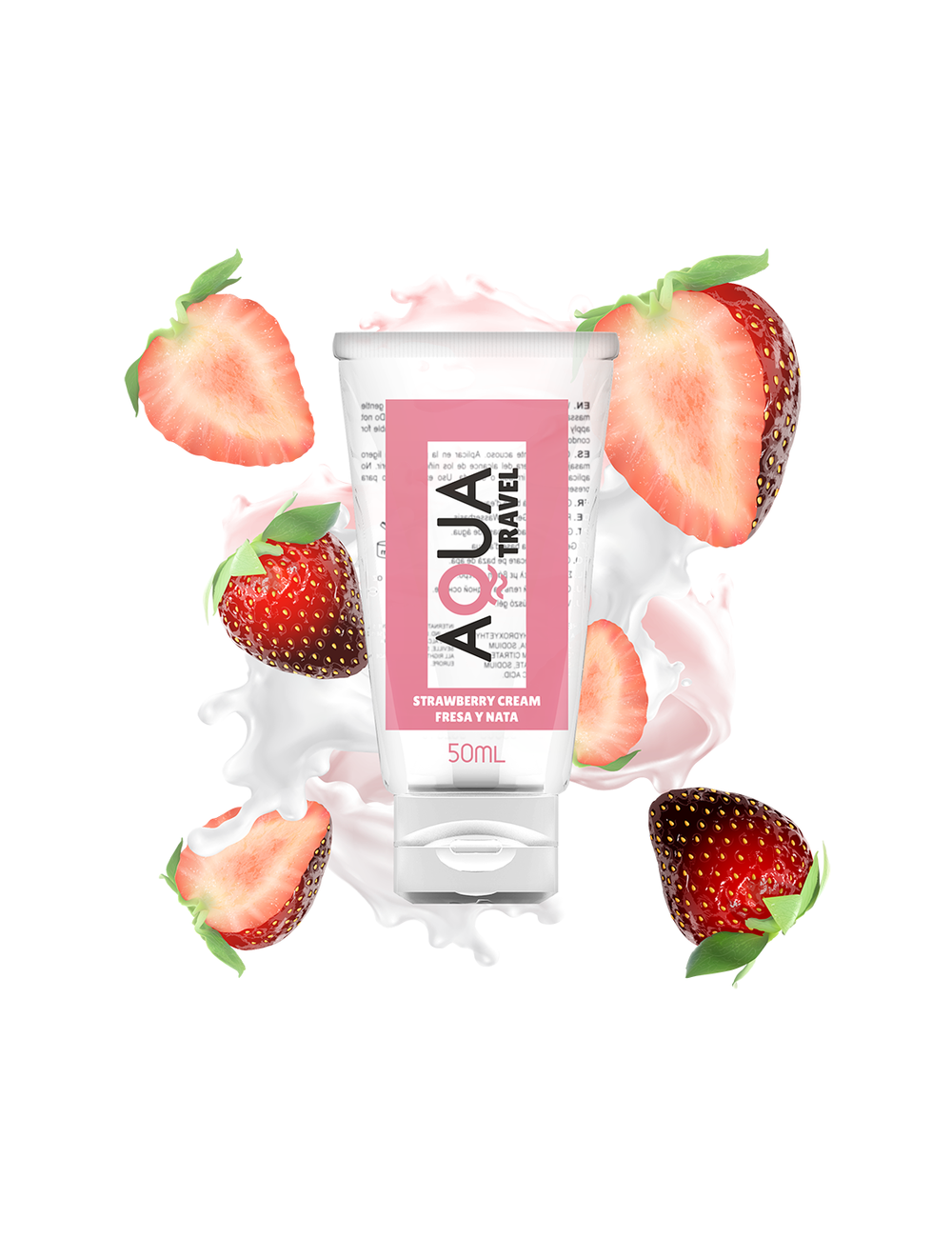AQUA TRAVEL STRAWBERRY CREAM FLAVOUR WATERBASED LUBRICANT - 50 ML AQUA TRAVEL STRAWBERRY CREAM FLAVOUR WATERBASED LUBRICANT - 50 ML