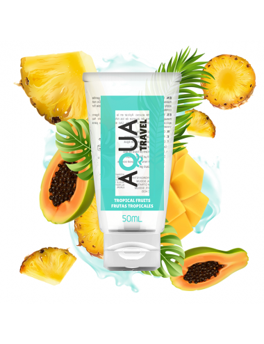 AQUA TRAVEL FLAVOUR WATERBASED LUBRICANT TROPICAL FRUITS - 50 ML