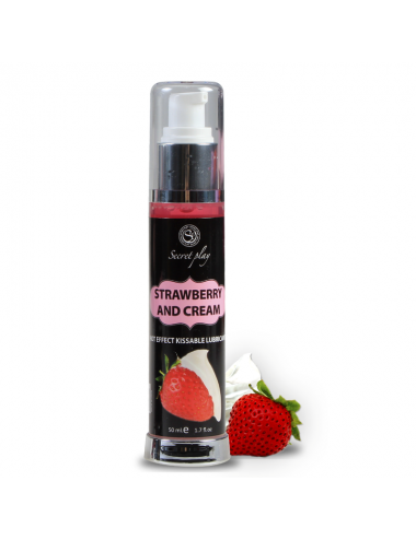 SECRETPLAY LUBRICANT 2-1 HEAT EFFECT STRAWBERRY & CREAM 50ML