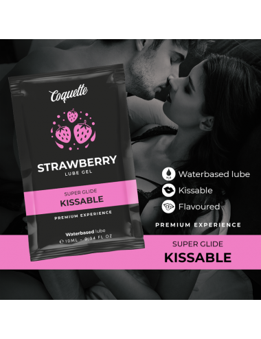 COQUETTE CHIC DESIRE WATERBASED KISSABLE STRAWBERRY LUBE GEL 10 ML