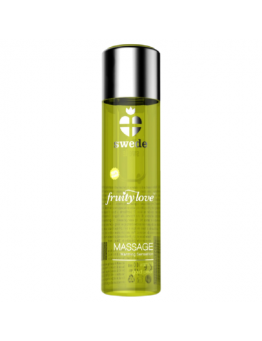 SWEDE FRUITY LOVE WARMING EFFECT MASSAGE OIL VANILLA AND GOLD PEAR 120 ML.