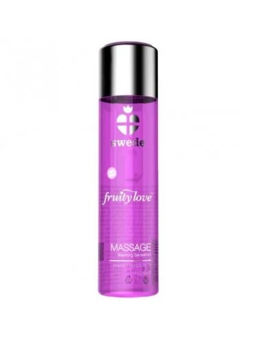 SWEDE FRUITY LOVE WARMING EFFECT MASSAGE OIL PINK RASPBERRY AND RHUBARB 60 ML.