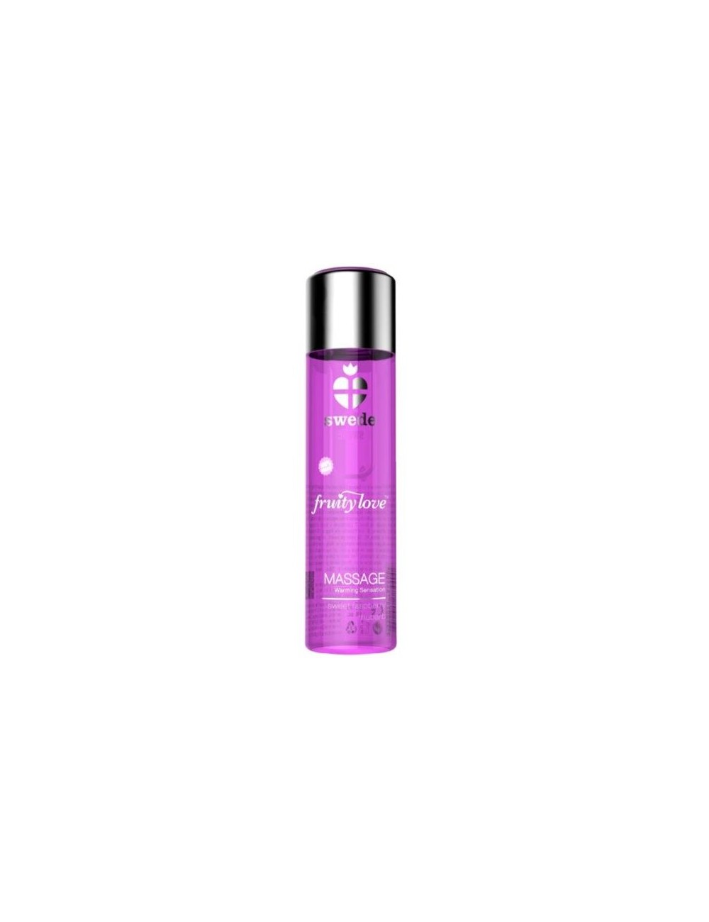 SWEDE FRUITY LOVE WARMING EFFECT MASSAGE OIL PINK RASPBERRY AND RHUBARB 60 ML. SWEDE FRUITY LOVE WARMING EFFECT MASSAGE OIL PINK RASPBERRY AND RHUBARB 60 ML.