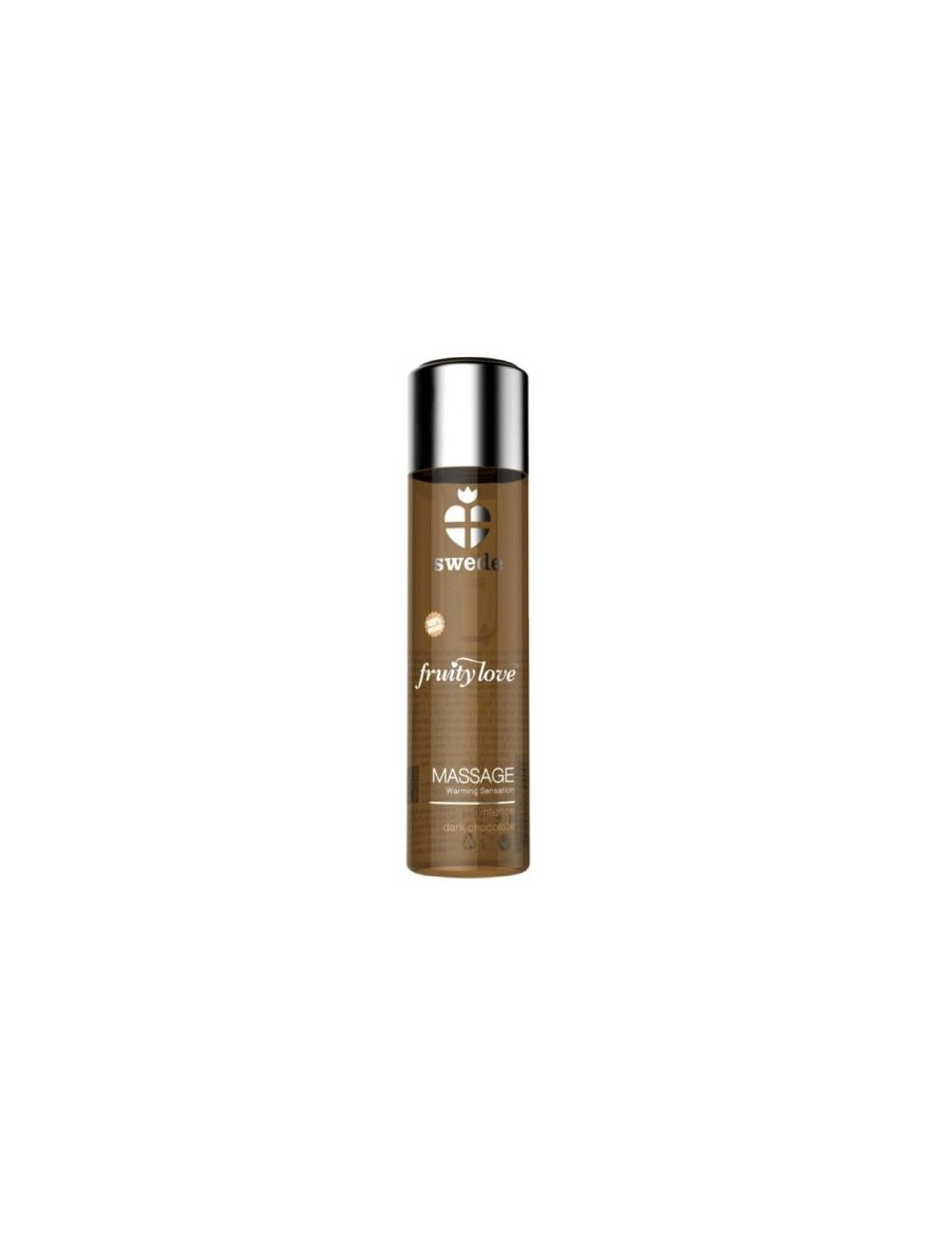 SWEDE FRUITY LOVE WARMING EFFECT MASSAGE OIL INTENSE DARK CHOCOLATE 60 ML. SWEDE FRUITY LOVE WARMING EFFECT MASSAGE OIL INTENSE DARK CHOCOLATE 60 ML.